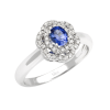 Anello Prestige Selection fiore diamanti e zaffiro - Bliss - immagine 3