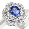 Anello Prestige Selection fiore diamanti e zaffiro - Bliss - immagine 2