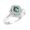 Anello Prestige Selection fiore diamanti e smeraldo - Bliss - immagine 3