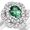 Anello Prestige Selection fiore diamanti e smeraldo - Bliss - immagine 2