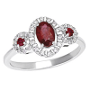 Anello Elenoire diamanti e tre rubini - Bliss - immagine 2
