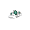 Anello Elenoire diamanti e tre smeraldi - Bliss - immagine 3