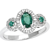 Anello Elenoire diamanti e tre smeraldi - Bliss - immagine 2