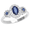 Anello Elenoire diamanti e tre zaffiri - Bliss - immagine 2