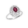 Anello Champagne diamanti e rubino rosso - Bliss - immagine 3