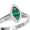 Anello Prestige Selection rombo diamanti e smeraldo - Bliss - immagine 2