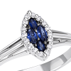 Anello Prestige Selection rombo diamanti e zaffiri - Bliss - immagine 2