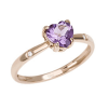 Anello Love oro rosa diamanti e ametista - Bliss - immagine 3