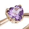 Anello Love oro rosa diamanti e ametista - Bliss - immagine 2