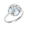 Anello Flower diamanti e topazio azzurro - Bliss - immagine 3