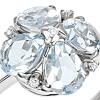 Anello Flower diamanti e topazio azzurro - Bliss - immagine 2