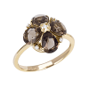 Anello Flower diamanti e quarzo fumé - Bliss - immagine 3