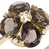 Anello Flower diamanti e quarzo fumé - Bliss - immagine 2