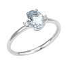 Anello Saint Martin diamanti e acquamarina - Bliss - immagine 3