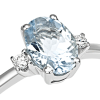 Anello Saint Martin diamanti e acquamarina - Bliss - immagine 2