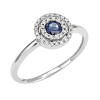 Anello Corolla diamanti e zaffiro - Bliss - immagine 3