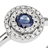 Anello Corolla diamanti e zaffiro - Bliss - immagine 2