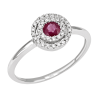 Anello Corolla diamanti e rubino - Bliss - immagine 3