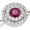 Anello Corolla diamanti e rubino - Bliss - immagine 2
