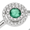 Anello Corolla diamanti e smeraldo - Bliss - immagine 2