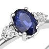 Anello Stephanie oro bianco diamanti e zaffiro - Bliss - immagine 2