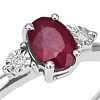 Anello Stephanie oro bianco diamanti e rubino - Bliss - immagine 2