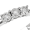 Anello Splendori oro bianco e tre diamanti - Bliss - immagine 2