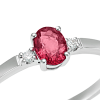 Anello New Briosa oro bianco diamanti e rubino - Bliss - immagine 2