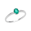 Anello New Briosa oro bianco diamanti e smeraldo - Bliss - immagine 3