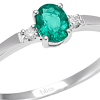 Anello New Briosa oro bianco diamanti e smeraldo - Bliss - immagine 2