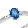 Anello New Briosa oro bianco diamanti e zaffiro - Bliss - immagine 2
