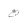 Anello Ricami oro bianco diamanti e smeraldo - Bliss - immagine 3