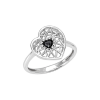 Anello Regina di Cuori oro bianco diamanti e black - Bliss - immagine 3