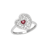 Anello Regina di Cuori oro bianco diamanti e rubino - Bliss - immagine 3