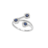 Anello Orchidea diamanti e tre zaffiri - Bliss - immagine 3