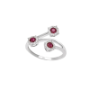 Anello Orchidea diamanti e tre rubini - Bliss - immagine 3