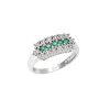 Anello Danubio diamanti e smeraldo - Bliss - immagine 3
