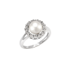 Anello Margot oro bianco diamanti e perla - Bliss - immagine 3
