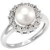 Anello Margot oro bianco diamanti e perla - Bliss - immagine 2