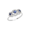 Anello Champagne diamanti e zaffiro blu - Bliss - immagine 3