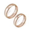 Fede in Oro Rosso con Diamante - Gemoro - immagine 3