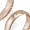 Fede in Oro Rosso con Diamante - Gemoro - immagine 2