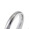 Fede in Oro Bianco con Diamante - Gemoro - immagine 2