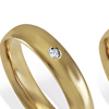 Fede in Oro Giallo con Diamante - Gemoro - immagine 2