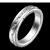 ANELLO IN ACCIAO DUE COLORI: BIANCO E GUN - immagine 2