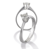 Anello in Oro Bianco con Diamanti - Gemoro - immagine 3