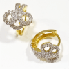 Orecchini oro giallo e zirconi- Oreficeria Made in Italy - immagine 3