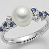 Anello oro bianco una perla- Mikiko - immagine 2