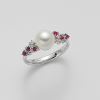 Anello oro bianco una perla- Mikiko - immagine 3