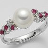Anello oro bianco una perla- Mikiko - immagine 2